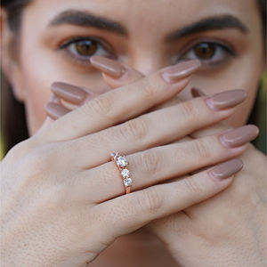 Bague de fiançailles pour femme en argent sterling 925 plaqué or rose, élégante et tendance, best-seller, délicate, élégante, pour mariage et fête - Product Image 5