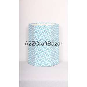 Poubelle élégante hexagonale pliable en carton de papier recyclé fait main, à ouverture supérieure, imprimée, pour usage intérieur/extérieur, bureau - Product Image 2