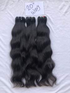 ผมต่ออินเดียคุณภาพพรีเมียม เวอร์จิ้นแฮร์ ทรานส์กรีน TG-6720 แบบเย็บสองชั้น น้ำหนัก 100 กรัม แบบลอน - Product Image 2