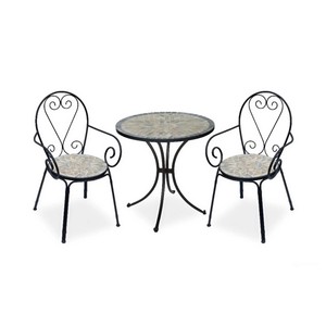High Quality Luxury <b>Metal</b> Mosaic <b>Bistro</b> <b>Table</b> Set Minimalist Ceramic Patio Dining <b>Table</b> Garden Furniture Outdoor Balcony Yard - Product Image 3