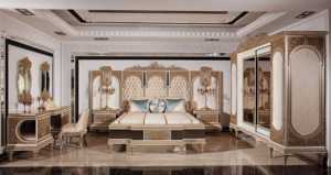 Ensemble de meubles de chambre à coucher et de lit en bois de teck noir et or sur le thème égyptien Maharaja, très soigné, style rococo antique - Product Image 6