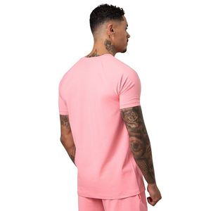Men’s Pink Active Training T Shirt Short Sleeve Lightweight Breathable Running Fitness Workout Gym Casual Sportswear Tee - Product Image 2