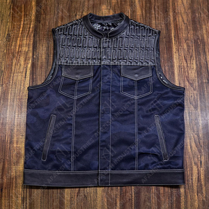 2024 Wholesale Leather Motorcycle <b>Vest</b> for <b>Men</b> <b>Black</b> Classic Vintage Club Riding Biker <b>Vests</b> Leather <b>Vest</b> for Unisex - Product Image 6