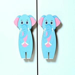 Cute Blue Elephant Shape Cabinet Handle for <b>Kids</b> Room Decorative Dresser Handles Cupboard Pulls <b>Kitchen</b> Novelty Drawer usage - Product Image 5