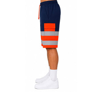 Pantalones Cortos de Alta Visibilidad para Hombre, Reflectantes, de Seguridad, para Trabajo, Construcción, Carreteras, con Múltiples Bolsillos, de Secado Rápido - Product Image 4