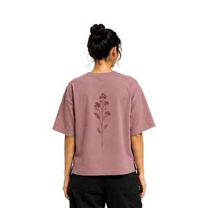 Custom Womens Boxy T Shirt Premium Cotton <b>Drop</b> Shoulder Short Sleeve Tee Casual Streetwear OEM ODM Wholesale Apparel Manufacture - Product Image 5