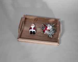 Bandeja de Servicio de Alimentos Portátil, Resistente, de Madera de Roble Blanco Sólido, de Grado Comercial, para Catering y Desayunos - Product Image 2