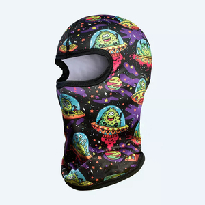 GENERSA SPORTS Cagoule Alien Space Masque intégral unisexe pour enfants 100% polyester réglable pour l'extérieur avec impression par sublimation - Product Image 2