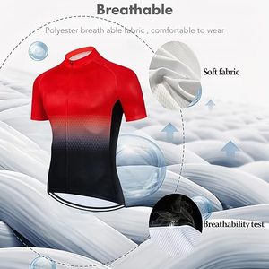 High Quality Cycling Shirts Sublimation Print Road Bike Jersey <b>Padded</b> Shorts <b>Cheap</b> Sweat Wicking Short Sleeve Wears with strap - Product Image 2