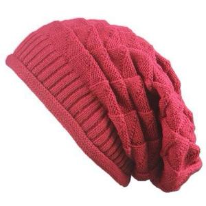 หมวกบีนนี่ถักมือสำหรับผู้หญิง สีพื้น อุ่นสบายสำหรับฤดูหนาว สไตล์ลำลอง อะคริลิก 100% รอบศีรษะ 56-58 ซม. - Product Image 3
