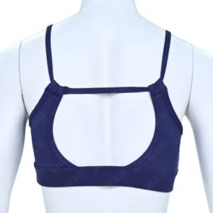 XW-Q070 Sujetador deportivo de alto impacto con logo personalizado para mujer, top corto sin espalda para gimnasio, sujetador acolchado para fitness y running para mujer - Product Image 4