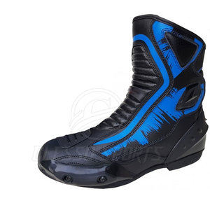 Botas de Motocicleta de Cuero Antideslizantes para Hombre, Zapatos de Montar, Botas Protectoras de Motocicleta de Cuero para Hombre - Product Image 6