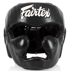หมวกป้องกันศีรษะสำหรับชกมวย Fairtex สีดำ น้ำหนักเบา เป็นมิตรกับสิ่งแวดล้อม ผลิตตามสั่งเฉพาะบุคคล คุณภาพสูง หนังแท้ 100% - Product Image 6
