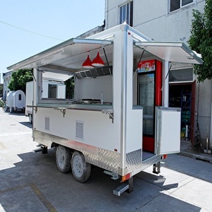 Remorque alimentaire mobile, camion de restauration mobile, chariot à hot-dogs avec grill et friteuse à vendre - Product Image 4