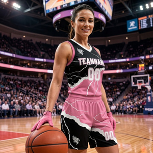 Uniforme de basket-ball de qualité supérieure, uniforme de basket-ball fabriqué en 100 % polyester, uniforme de basket-ball fabriqué au Pakistan - Product Image 2