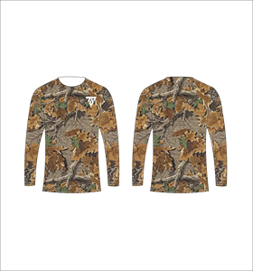 เสื้อยืดแขนยาวลายพรางสีน้ำตาลเข้มสำหรับผู้ชาย ลายพิมพ์แบบนามธรรม คอกลม สวมใส่สบายๆ สไตล์สตรีทแวร์ เหมาะสำหรับออกกำลังกาย - Product Image 2