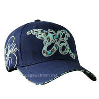 Casquette de baseball en polyester/coton Oxford à pois et losanges, écologique, fournisseur ODM personnalisé du Vietnam, vente en gros