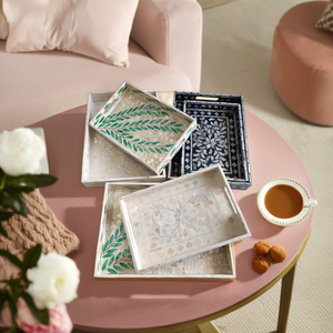 ถาดเสิร์ฟมุกสี่เหลี่ยมผืนผ้าคุณภาพสูงปรับแต่งได้จากวัสดุ MDF ของเวียดนามตกแต่งสําหรับใช้ในบ้าน - Product Image 2