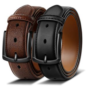 Cinturón de Cuero Reversible para Hombre, Estilo Ejecutivo, Hebilla de Aleación, 3.5cm de Ancho, 105-125cm de Largo, Venta Caliente Cowherd - Product Image 1