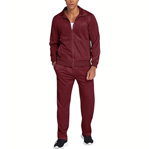 Men Tracksuit Set Solid Color Full <b>Zip</b> <b>Hooded</b> Jacket With Side Pockets Breathable Polyester Casual Wear Autumn Sportswear - Product Image 4