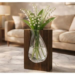 Vase élégant en bois de Sheesham avec incrustations complexes - Vente en gros - Product Image 5