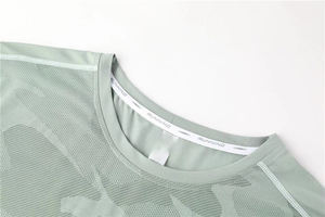 T-shirts de sport athleisure élégants à manches courtes coupe ajustée, coupe-vent et séchage rapide pour hommes – Vente directe usine - Product Image 5