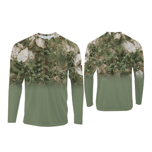 Manches longues unisexes 100 % polyester, respirantes, imprimées sur le devant, anti-UV UPF 50, imperméables et antibactériennes, pour la pêche, personnalisables OEM en usine - Product Image 3