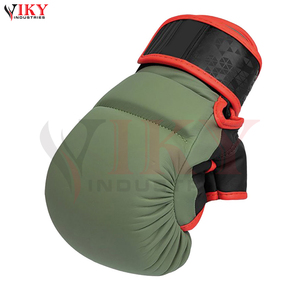 Équipement de protection pour arts martiaux, prix de gros, bon fournisseur, produit tendance, gants de combat MMA personnalisés vert olive et rouge - Product Image 4