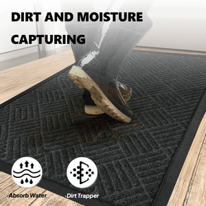 1PC Diagonal Grid Composite Rubber Mat 60x90x0.7cm Gray Anti-Fatigue Floor Mat for Kitchen and Home Door Mats - Product Image 6