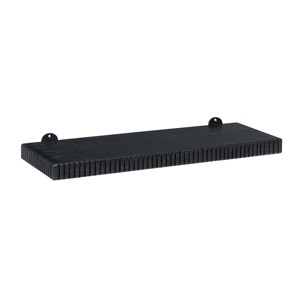 Handcrafted Black Mango Wood Wall Shelf | Moradabad Wholesale <b>Storage</b> Decor - Product Image 1