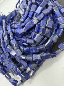 Perles de pierres précieuses naturelles en lapis-lazuli, forme roulée, 10-15 mm, brin de 16 pouces, fabricant, fournisseur, vente en gros, perles pour la fabrication de bijoux - Product Image 2