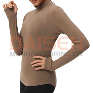 Women Equestrian <b>Base</b> <b>Layer</b> Custom <b>Long</b> <b>Sleeve</b> Outdoor Sports Breathable Quick Dry Horse Riding Shirt OEM Supply - Product Image 4