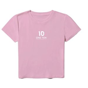 Camiseta Corta para Mujer en Color Rosa Flor de Cerezo, Algodón Suave, Corte Ajustado, Manga Corta, Estilo Casual, Básica - Product Image 1