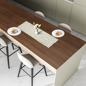 Christmas Decorative and Leaves Design <b>Beaded</b> Runner <b>Placemat</b> Dining Table Fancy Mat Handmade Decorative Runners for Wedding - Product Image 3