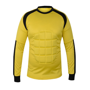Maillot de gardien de but rose à manches longues pour homme avec rembourrage de poitrine, col rond, coupe ajustée, en polyester, toutes saisons - Product Image 3