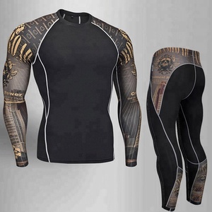 Nuevo Conjunto Deportivo PRO para Hombre, Ropa de Entrenamiento Ajustada, Elástica, de Secado Rápido, Manga Larga + Pantalones Largos - Product Image 5