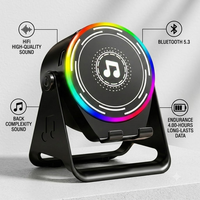 Haut-parleur de bureau A3 RGB avec son 360° °   Support de téléphone rotatif, haut-parleur audio sans fil, lumière LED colorée, base stable, lecteur de musique OEM