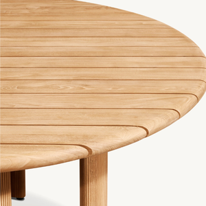 Table ronde en teck au style moderne et épuré, idéale pour l'extérieur, distinctive et durable - Product Image 5
