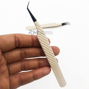 Colección de Pinzas para Extensión de Pestañas RMI con Caja, Logotipo Personalizado, Agarre de Diamante, Acero Inoxidable, Pinzas Rainbow Drip al por Mayor - Product Image 4