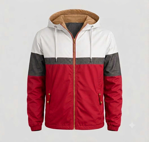 Chaqueta Cortavientos Unisex Ligera, Transpirable, Ecológica, de Lona Impermeable, con Capucha y Cuello Alto, Cierre de Cremallera, Estilo Urbano - Product Image 4