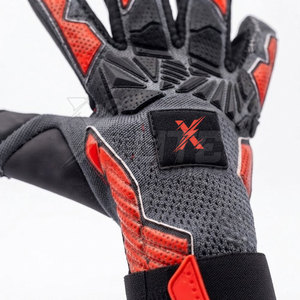 Hot Selling Football Soccer Leather Palm Non-Slip Breathable Full Finger Goalkeeper Training Gloves for Men Youth Training <b>Games</b> - Product Image 5