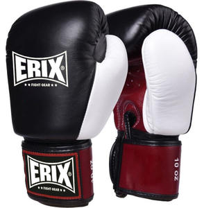 Gants de boxe en cuir de haute qualité, design personnalisé, avec protection UV, fermeture à boucle, pour entraînement et sparring de Muay Thai et de kickboxing - Product Image 1