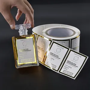 Custom Gold Foil Perfume Labels Waterproof Hot Stamping <b>Stickers</b> for Luxury Bottles - Product Image 5