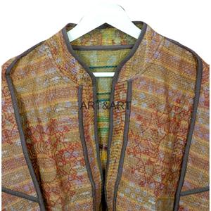 Perfect Gift Loved Ones Vintage Kantha Floral Luxury Handmade Indian Cotton <b>Quilted</b> Eco-Friendly Kimono Winter <b>Jackets</b> - Product Image 5