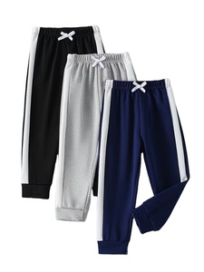 Basic Style Solid Color Fleece Heavyweight Eco-Friendly Breathable Drawstring Closure Cargo Sweatpants Boys Fall/Winter Season - Product Image 2