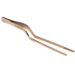 แหนบสแตนเลสชุบโรสโกลด์แบบออฟเซ็ต สำหรับเชฟ ครัว งานละเอียด รับทำโลโก้ - Product Image 1