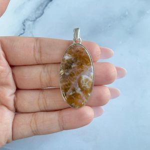 Elegante Colgante de Ágata Dendrítica Rusa en Plata de Ley 925, Piedra Preciosa Curativa, Regalo para Ella - Product Image 2