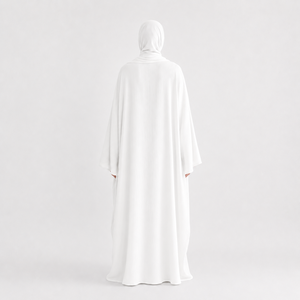 Abaya décontractée grande taille ODM en gros pour femmes, coupe ample, longueur maxi, robe antistatique avec hijab et manches longues - Product Image 2