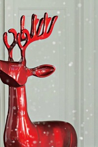 Juego de Figuras de Renos Rojos de Lujo, Escultura de Ciervo Navideña, Decoración Moderna para el Hogar, Adorno Navideño para Mesa - Product Image 3