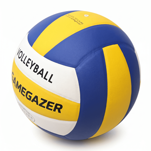 Ballon de volley-ball professionnel personnalisé avec logo OEM, en PU, taille 5, léger, durable, cousu à la machine, pour entraînement en intérieur et en extérieur, couleur personnalisée - Product Image 2